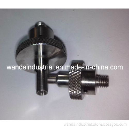 Stainless Steel Machined Parts of Knurling Knob by Turning Process